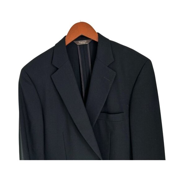 Paul Stuart Mens Classic Black Wool Suit Jacket 2 Button Notch Lapel Blazer Size - Picture 2 of 9